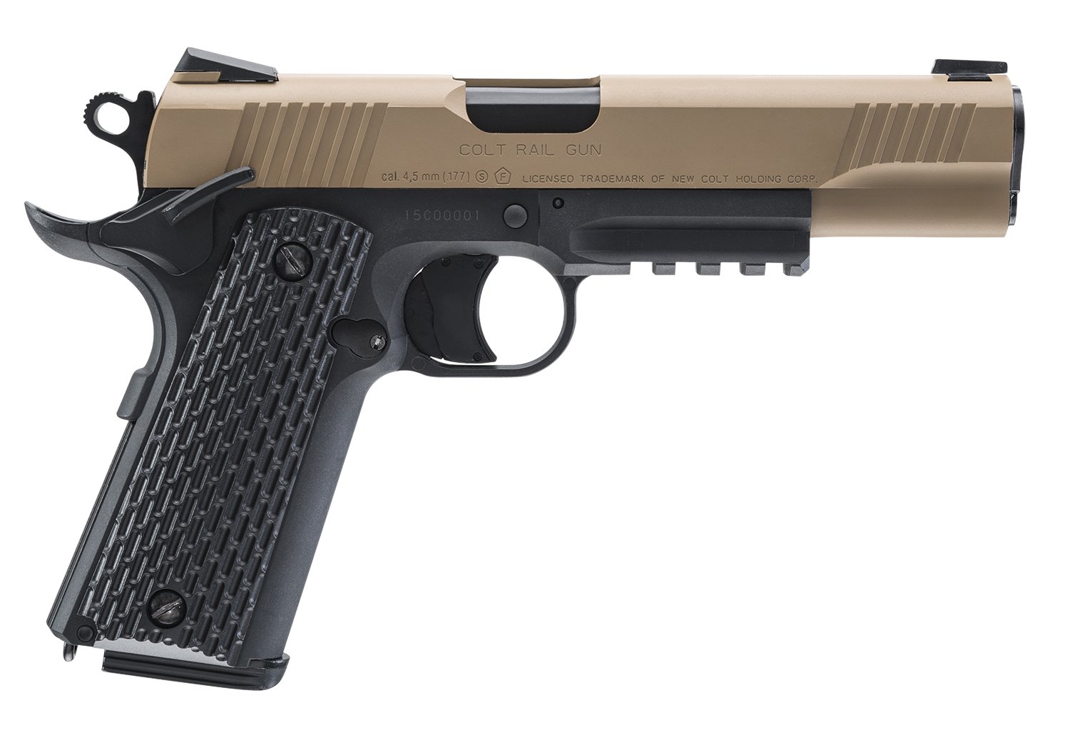 Colt M45 CQBP Air Pistol 4.5MM CO2 Black - 19 Round Capacity - Umarex - 4.5MM (.177)