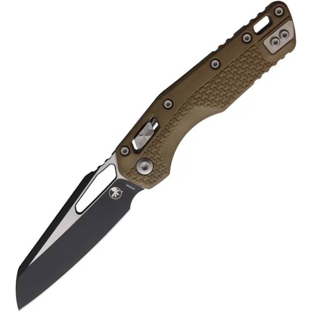 Microtech MSI 210T-1PMDE 3.88 In Wharncliffe Black Dark Earth Poly Handle