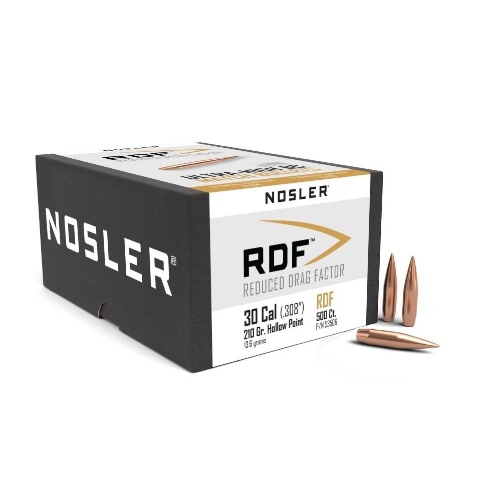 Nosler RDF 30 Caliber .308 210 Grain Hollow Point Boat Tail 500 Count - Nosler - 30 CALIBER