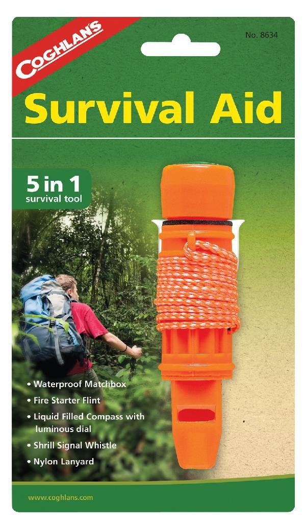 Buy Coghlan's 5-N-1 Survival Aid Compass Whistle Flint Matchbox Kit online