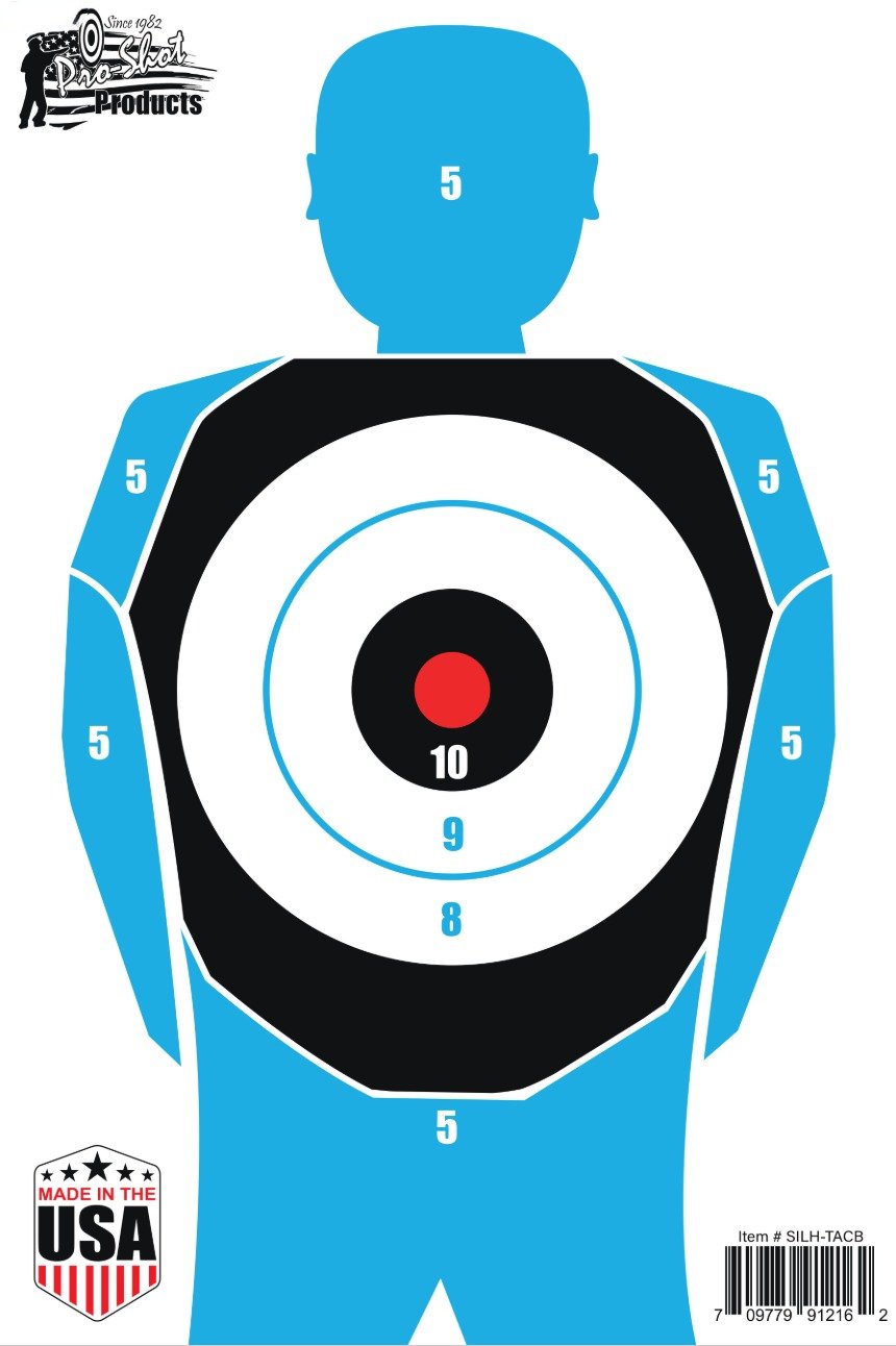 PROSHOT SILH-TACB-4PK SILHOUETTE TACT TARGET 4PK