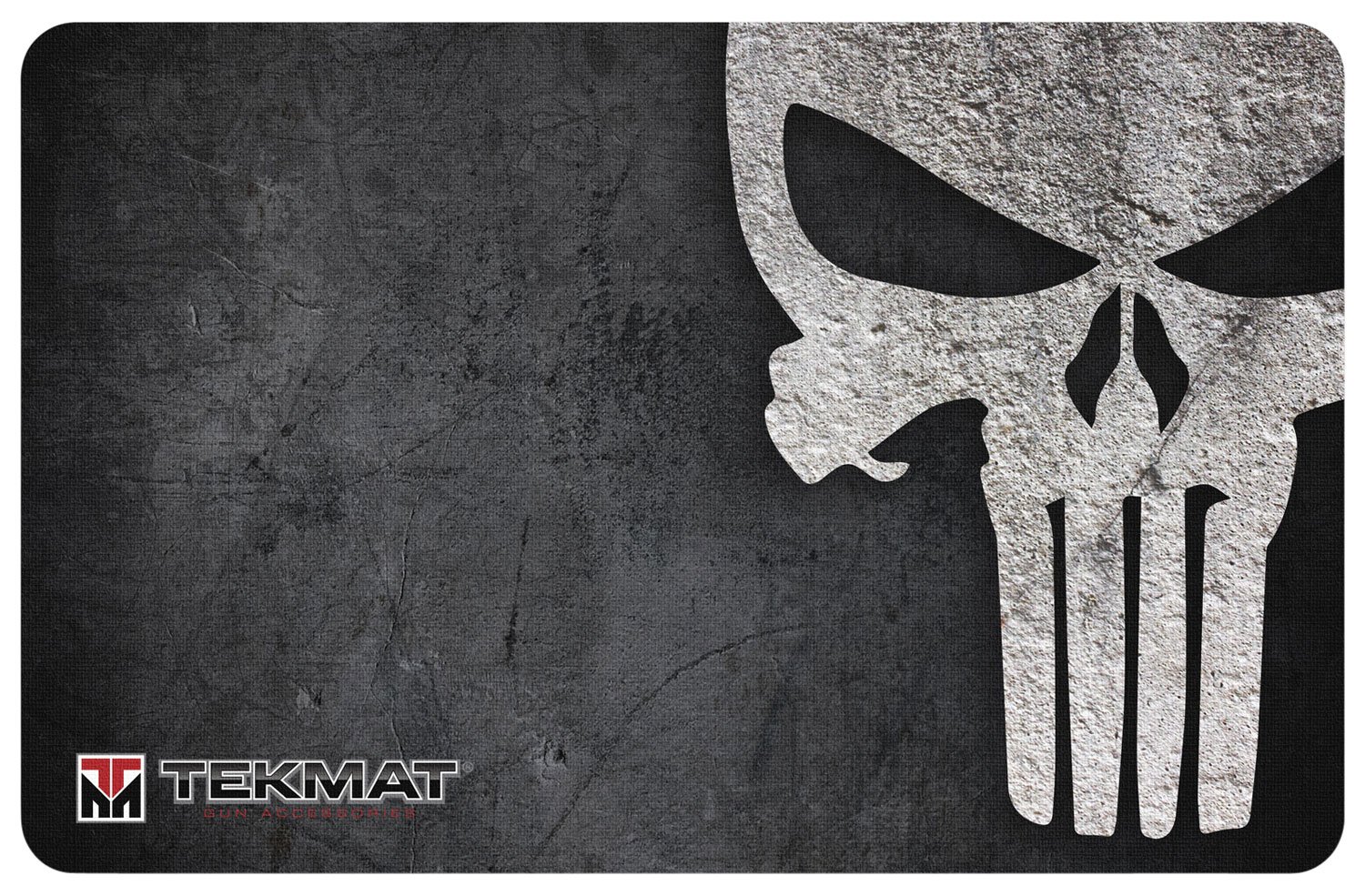 TekMat TEKR42PUNISHER Punisher Door Mat Black/Gray Rubber 25"x42"