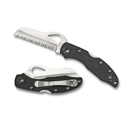 Spyderco BY19SBK2 Meadowlark 2 Rescue Black Byrd Knife - Spyderco