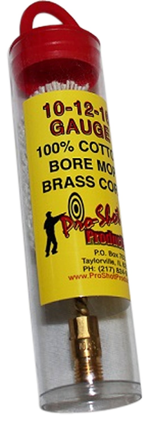 Pro-Shot Shotgun Bore Mop 100% Cotton Brass Core 10-16 Ga 5/16-27 Thread - Pro-Shot Products - 12/16/10 GA