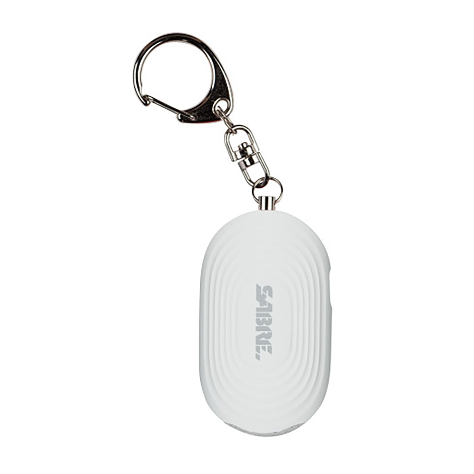 Sabre 2-in-1 Alarm 130db 20 Lumen LED Light Snap Hook White - Sabre