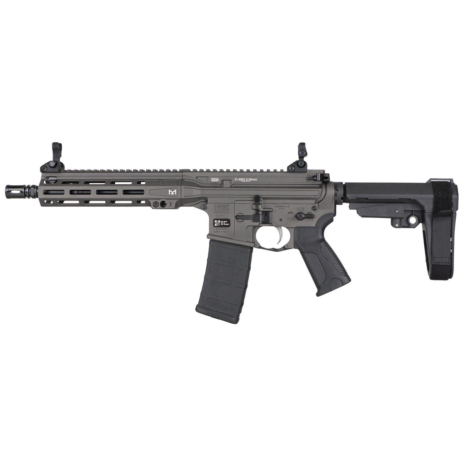 LWRC IC MKII Pistol Semi-automatic AR 556NATO 10.5"Barrel Threaded 1/2X28