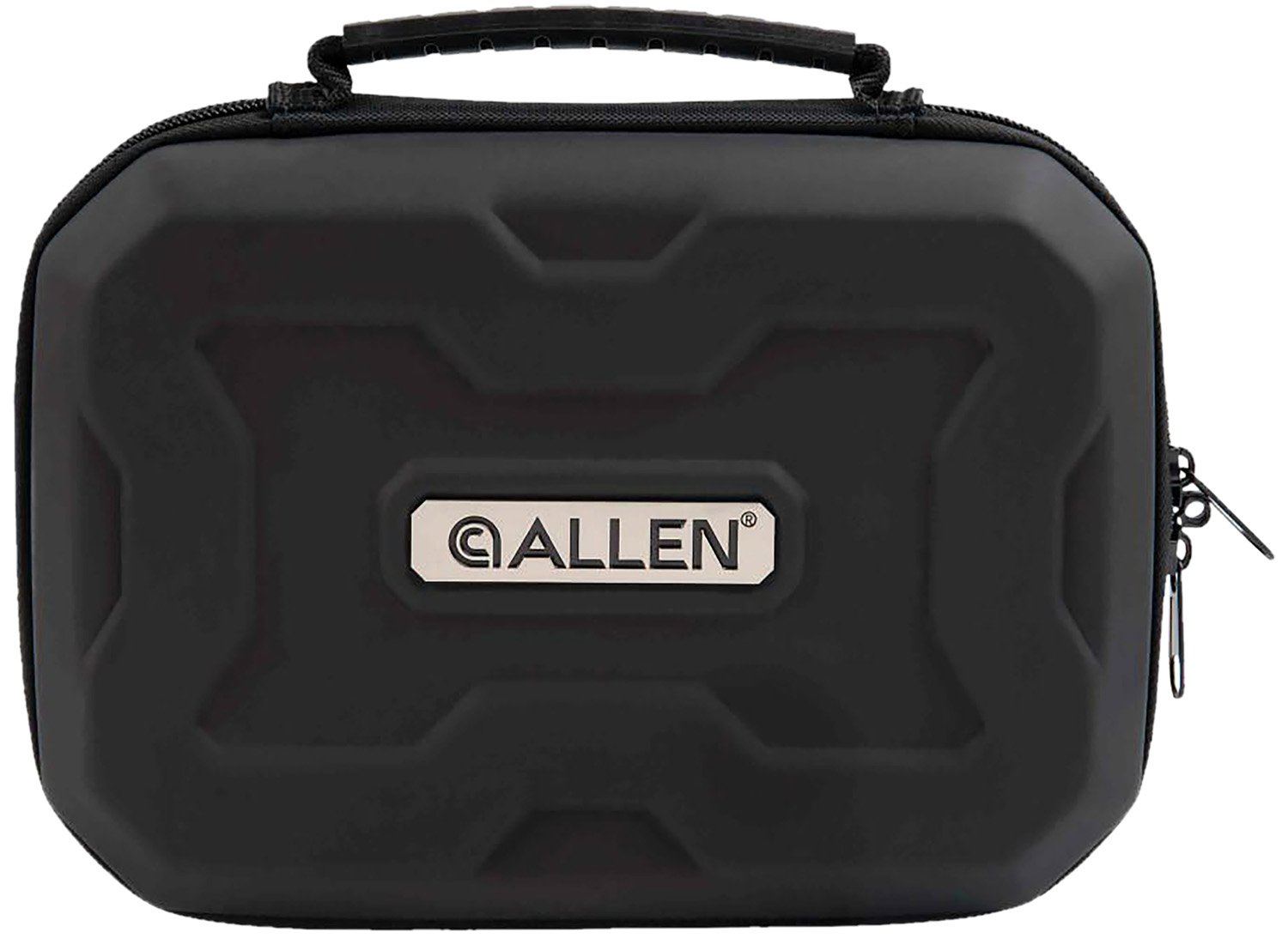 Allen 829 EXO Handgun Case Polymer Black Finish Molded Carry Handle Egg Crate Foam Lockable Zippers 9" x 6.25" Interior Dimensions - Allen Company - BLACK