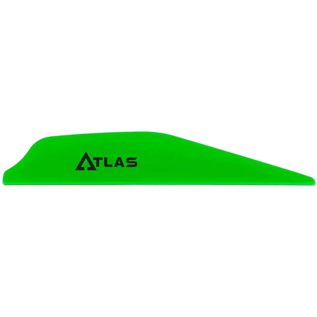 Bohning 101072NG28 Atlas Vanes Neon Green 100pk AR1000 Material Durable - Bohning