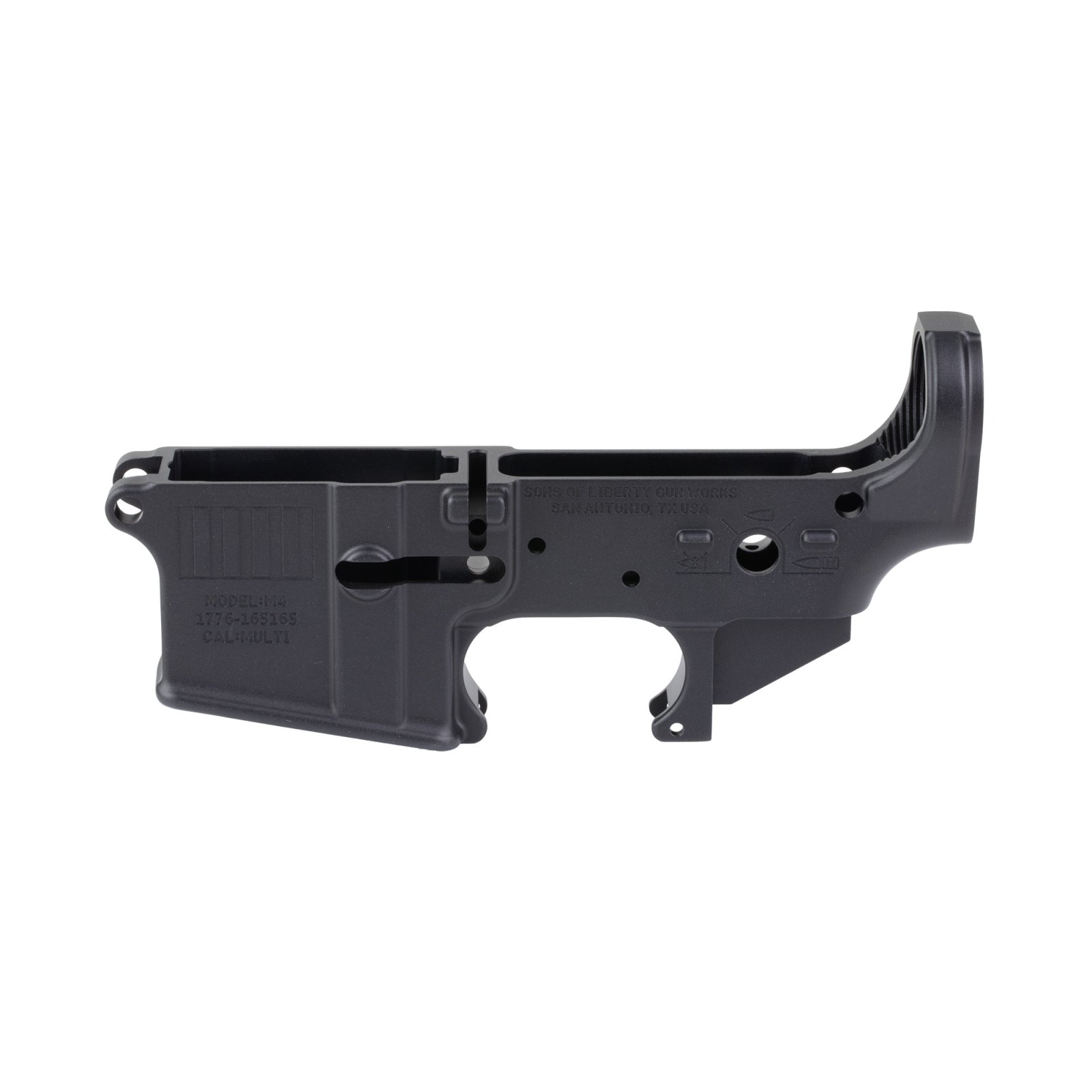 Sons of Liberty Gun Works Stripes Logo Lower Receiver Stripped Lower