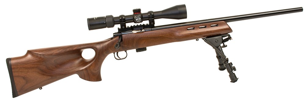 Crickett KSA20030 722 Varmint .22LR Rifle, 20" Barrel, Scope, Bipod, Case
