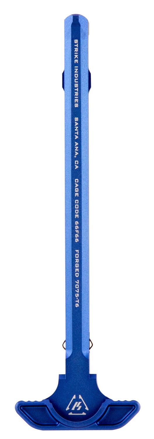 Strike Industries SI-SLCH-BLU AR-15 Latchless Charging Handle Blue Aluminum