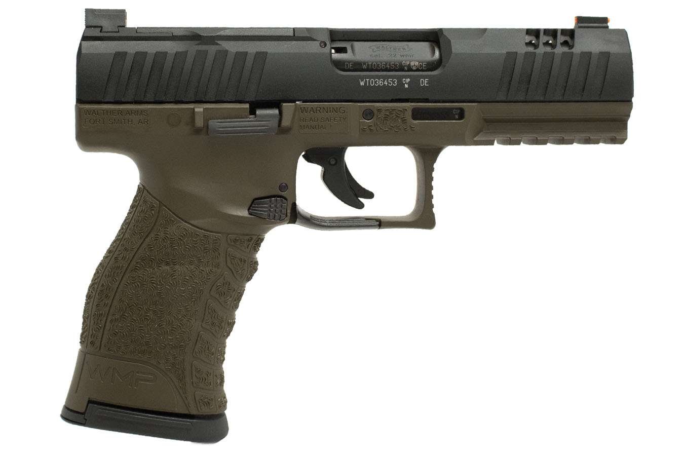 Walther Magnum Pistol 22 WMR OD Green Optics Ready Quad Release - Walther - 22 Magnum