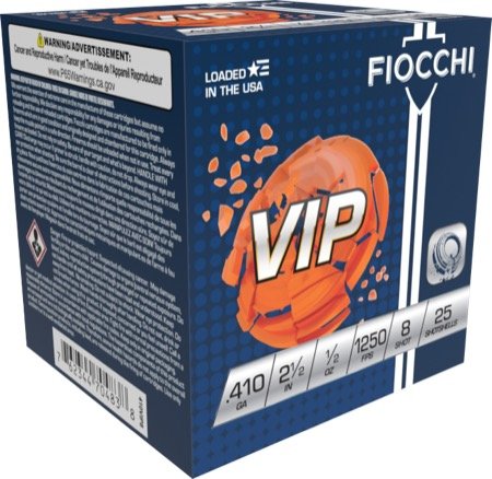 Fiocchi 410VIP8 VIP Load 410ga 2.5" 1/2oz #8 Target 1250FPS