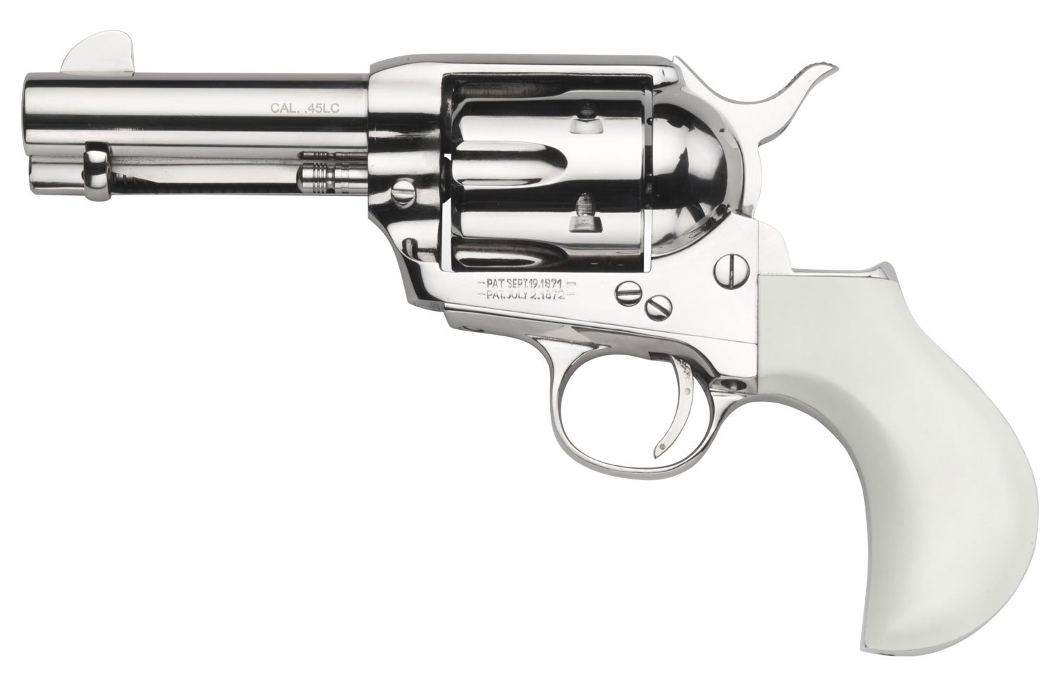 Taylors & Company 200073 1873 Cattleman .357 Mag 3.5" Nickel Revolver - TAY - 357 Mag
