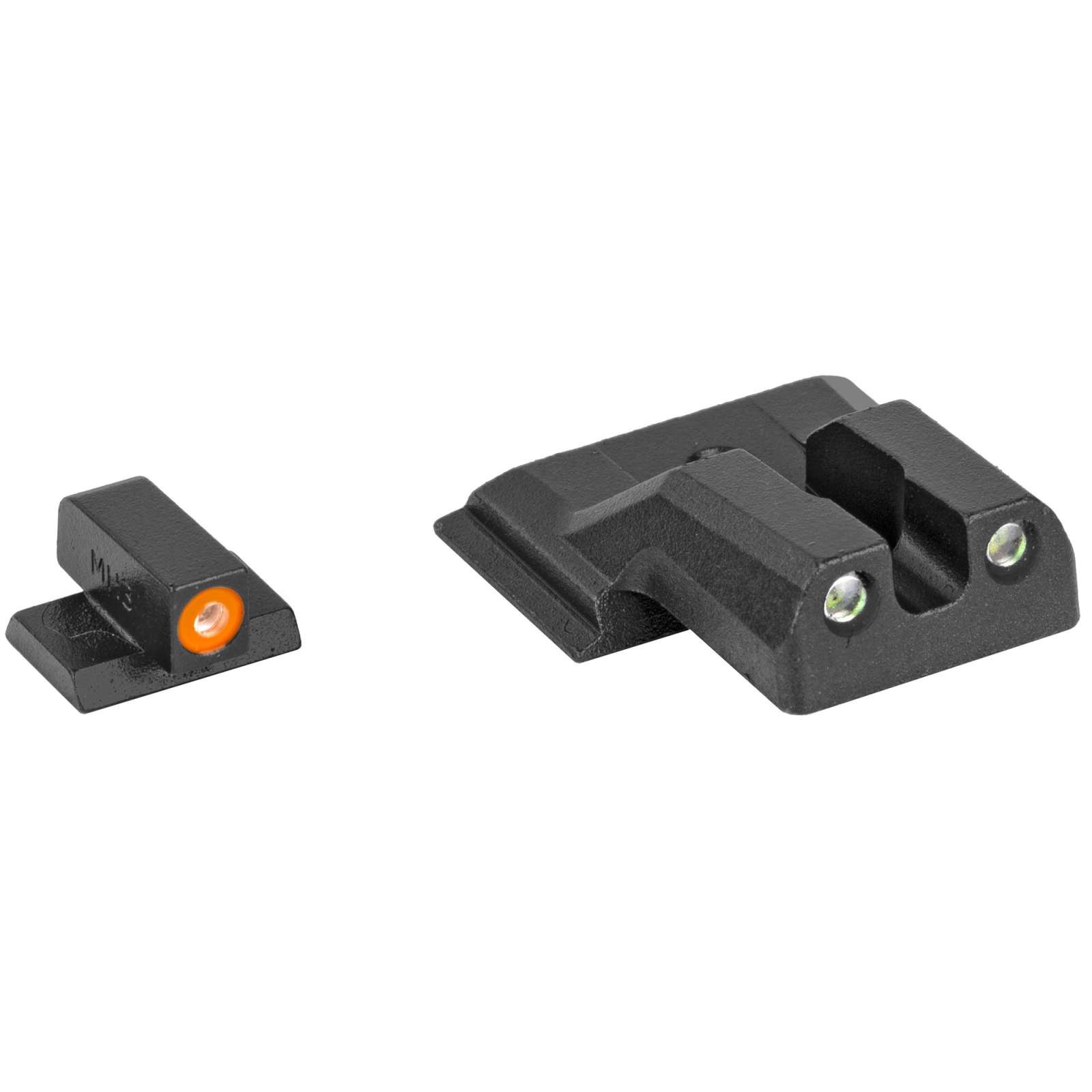 Meprolight USA 417703131 Hyper-Bright Green Tritium Orange Outline Front - Meprolight - STEEL