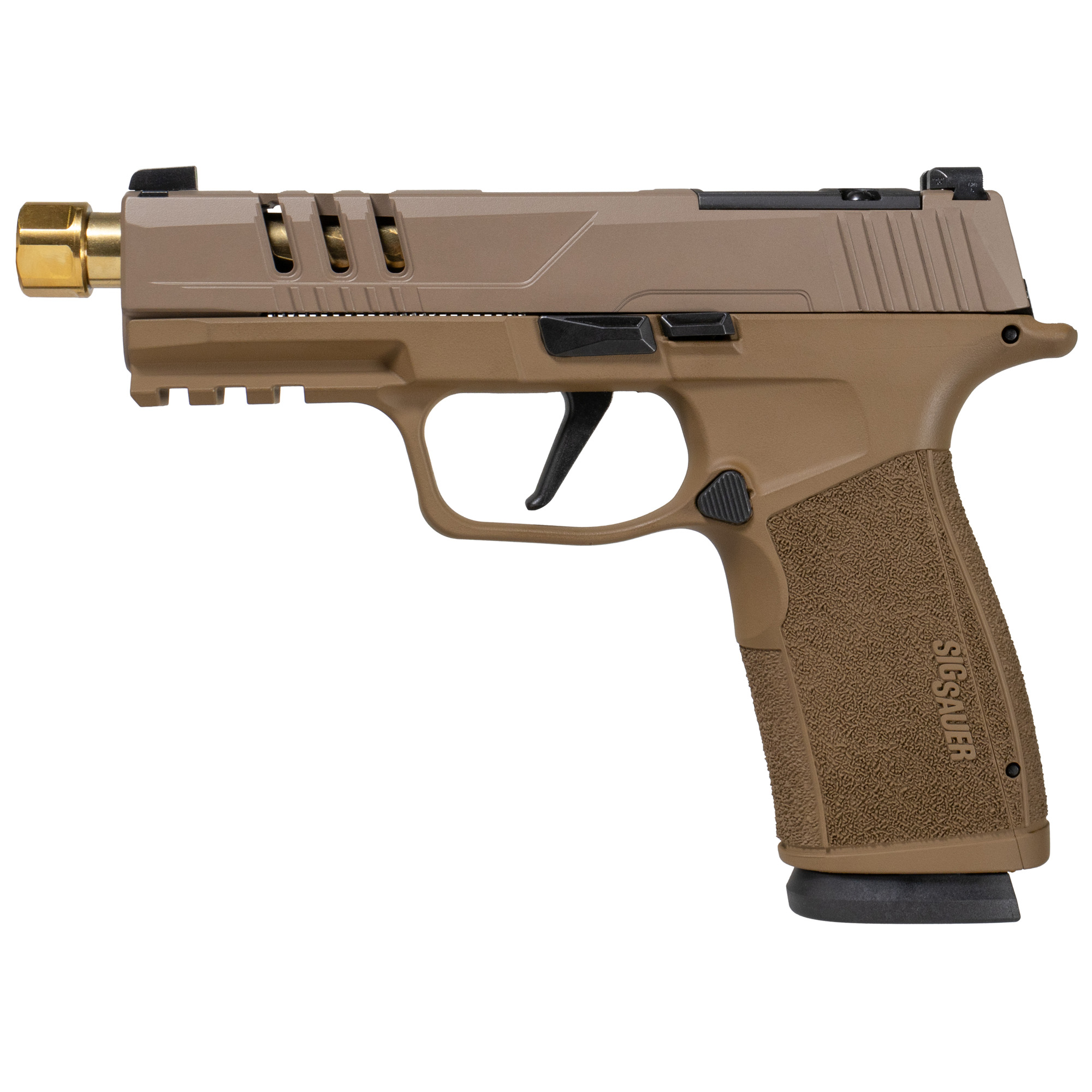 Sig Sauer 365XCA-9-SANDGLD-SCT 9MM Pistol, Gold Barrel, 17 Rds, Optic Ready