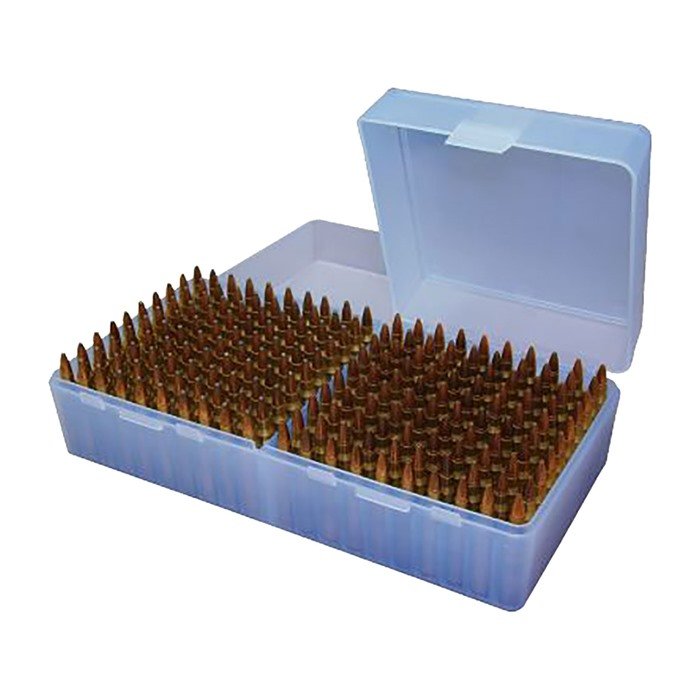 MTM Ammo Box Small Rifle 200-Rounds Flip Top Style Blue RS20024 - MTM CASE-GARD - 5.56 MM NATO