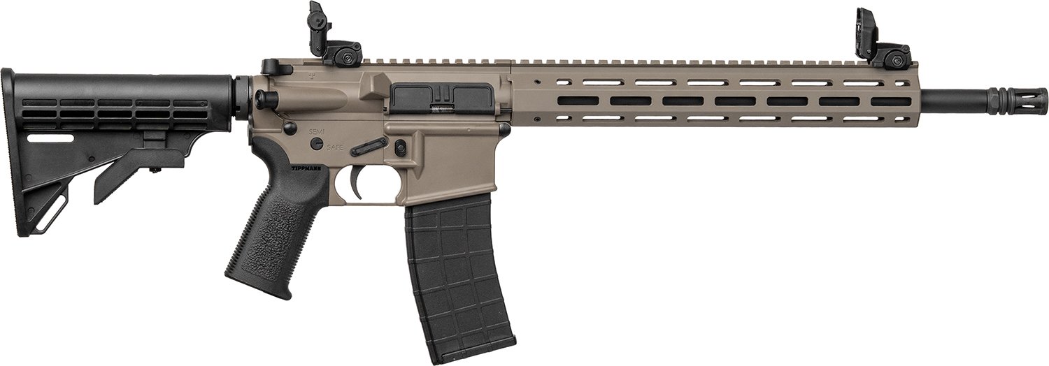 Tippmann M4-22 A101164 16" AR Rifle, 22 LR, MLOK, FDE, Collapsible Stock