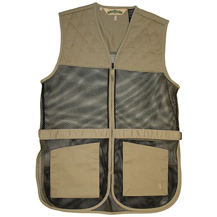BOB ALLEN FULL MESH DUAL PAD SHOOTING VEST KHAKI M - Bob Allen