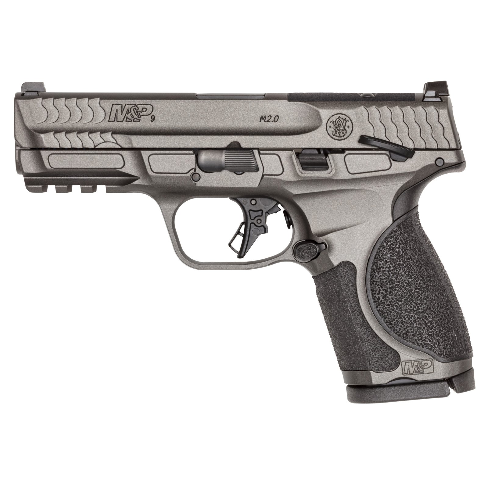 S&W 14103 M&P 9mm Luger 15+1 Tungsten Gray Compact Pistol - Smith & Wesson - 9mm