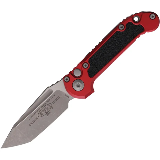Microtech LUDT G3 3.5 In T/E Red Apocalyptic Alu Handle