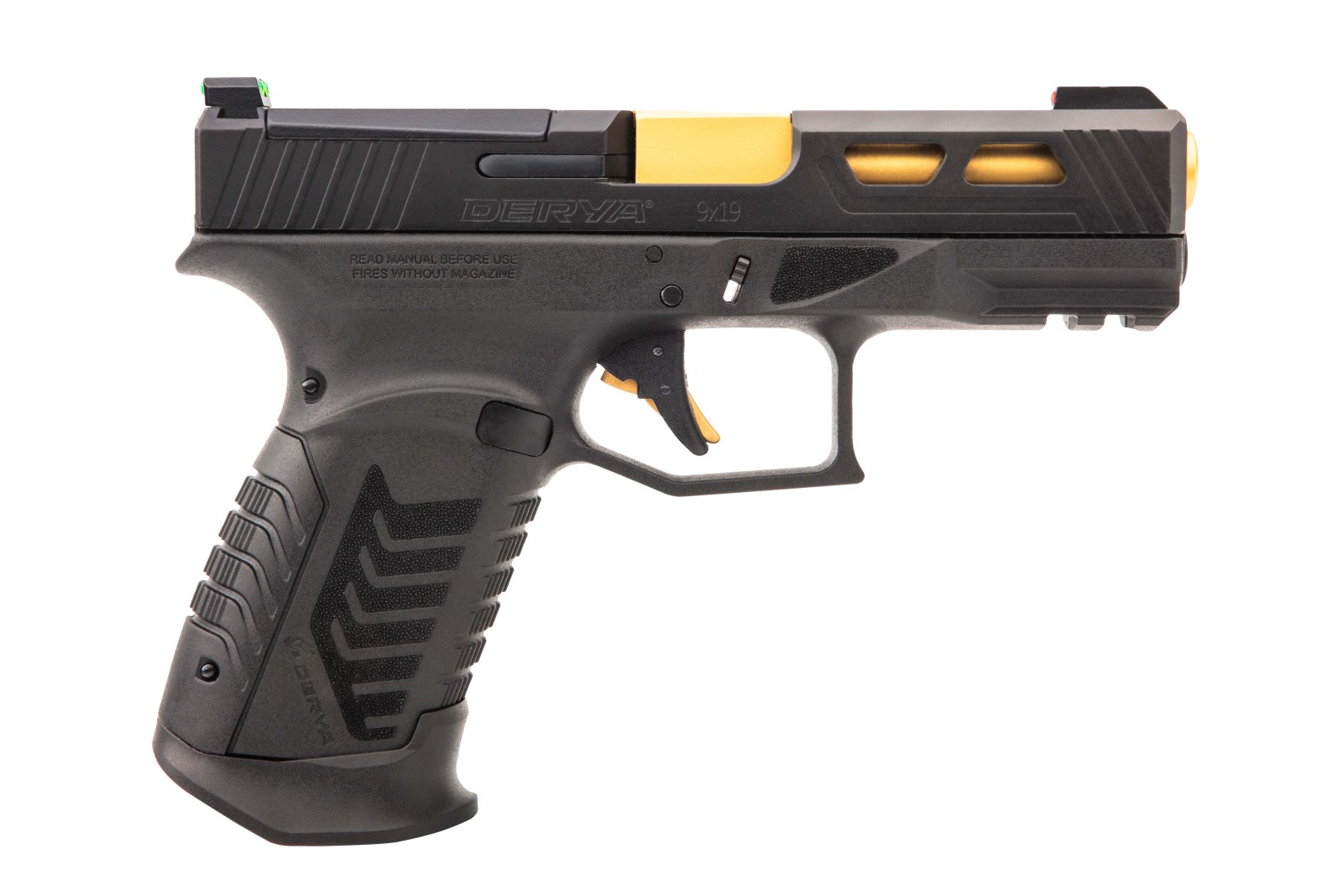 Derya Firearms DY9GUS DY9 9mm Luger 15+1 4.02" Gold TiN Steel Barrel...