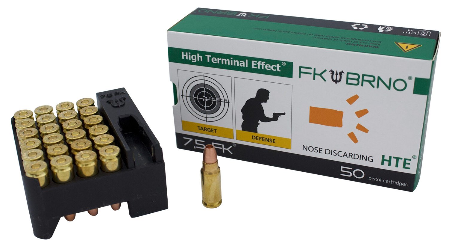 FK Brno FKAMMOF550 7.5FK 95gr Copper Hollow Point Ammo 50 Rounds - FK Brno - COPPER HOLLOW POINT