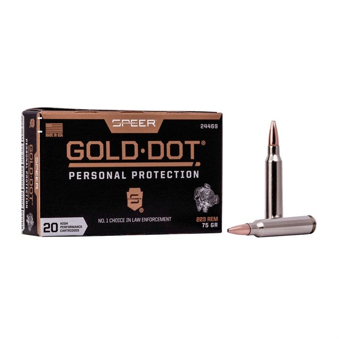 Speer 24469 .223 Remington 75gr Gold Dot Soft Point 200-Rounds