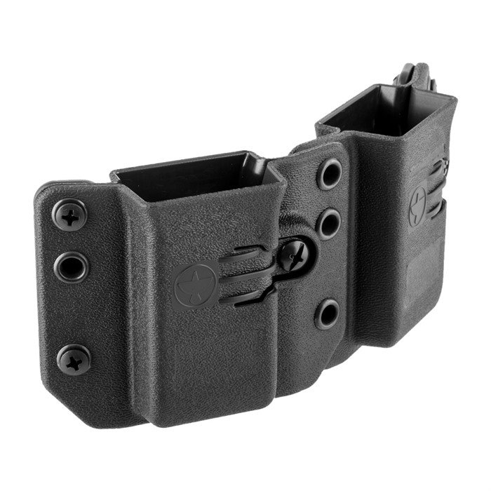 Raven CONCEALMENT SYSTEMS COPIA DOUBLE PISTOL MAG CARRIER 9/40 BLACK SHORT