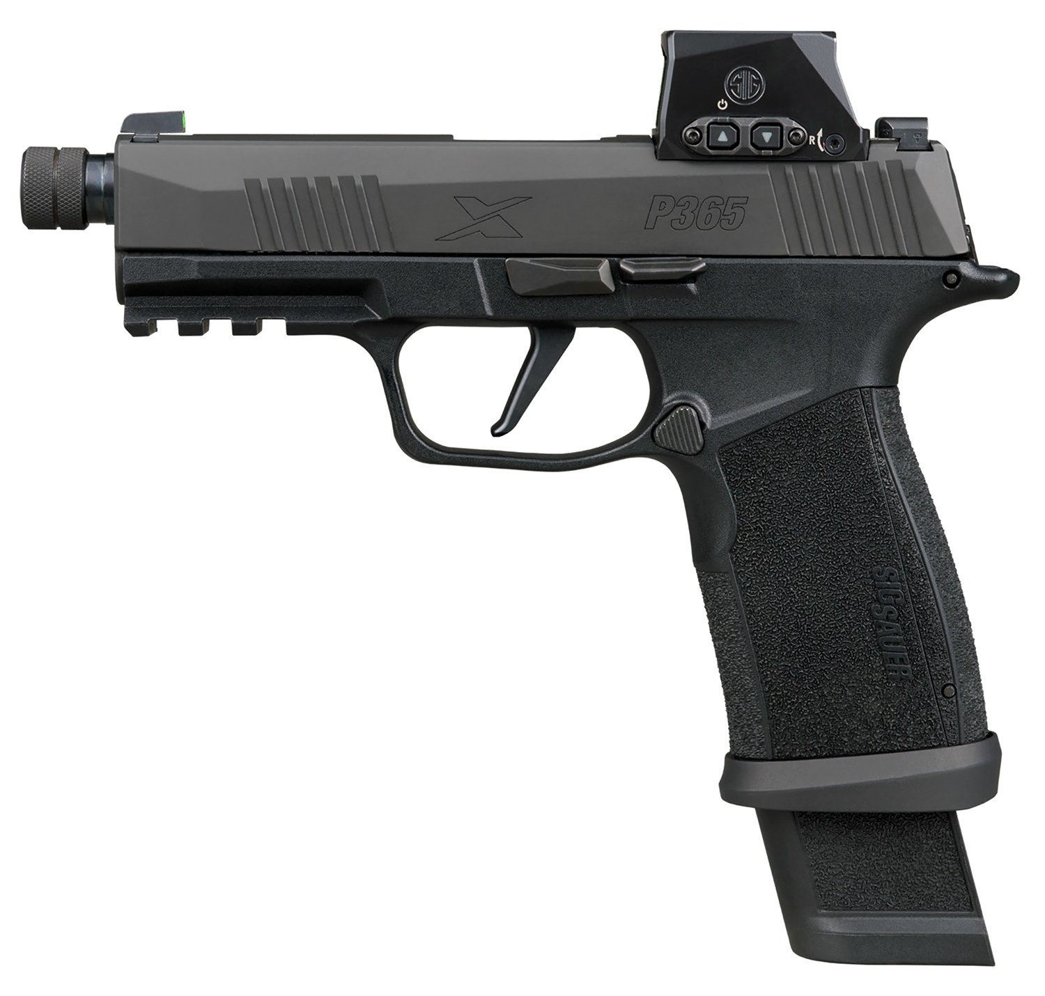 Sig Sauer P365X-Macro TACOPS Handgun 9mm Luger 21rd Magazines(4) 4 Threaded Barrel Romeo-X Red Dot - Sig Sauer - 9MM