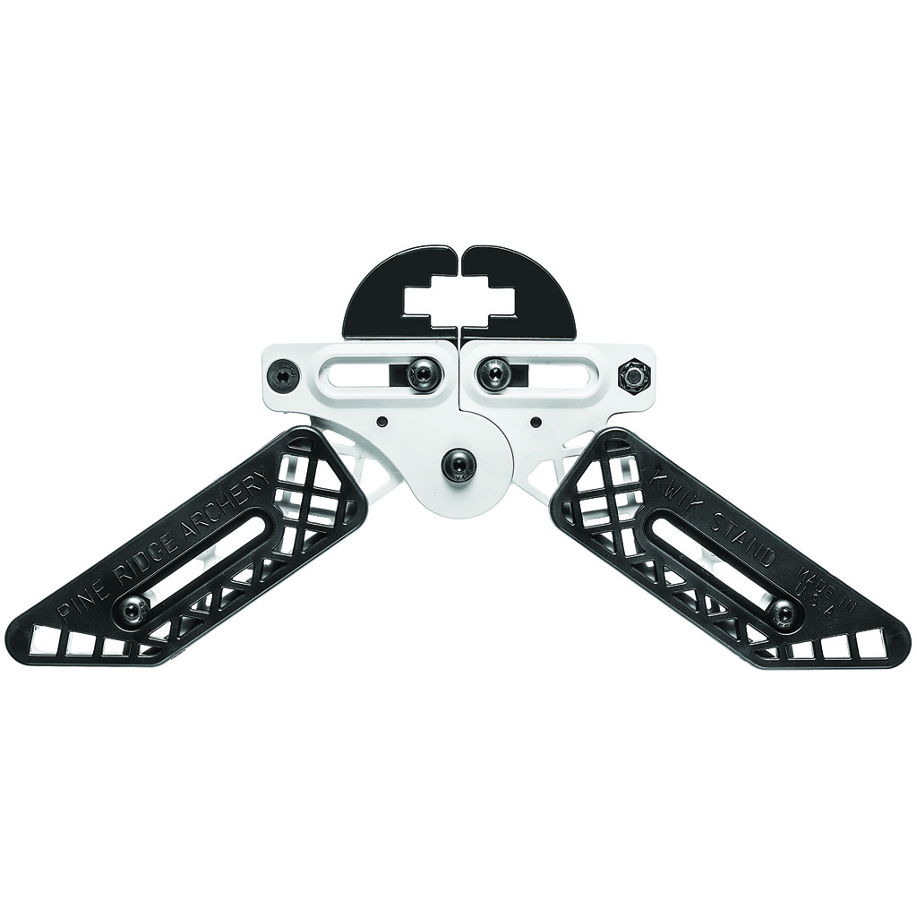 Pine Ridge Kwik Stand Bow Support - Adjustable Jaws and Legs - Model 2559-WBK - White Color