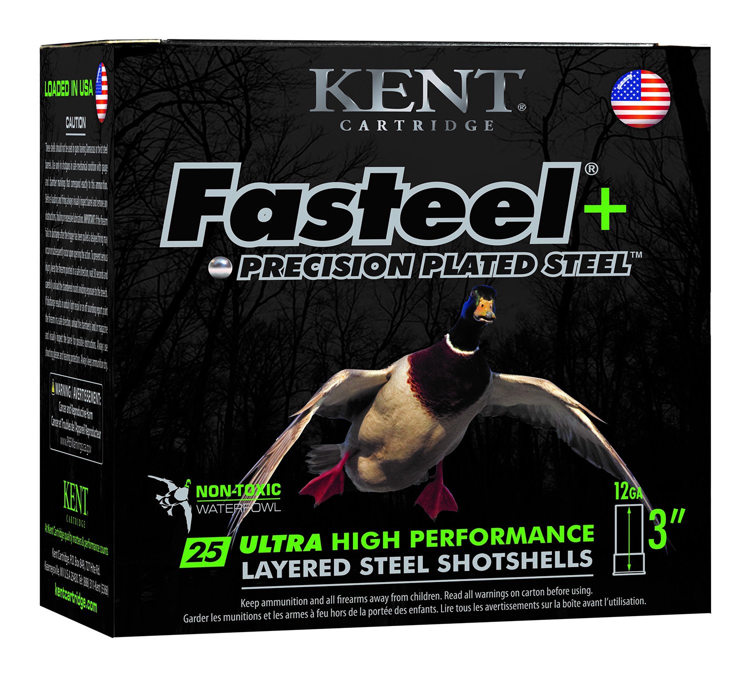 Kent Cartridge K123FSP362X4 Fasteel+ 12 Gauge 3" 1-1/4 oz 2/4 Shot 25/Box
