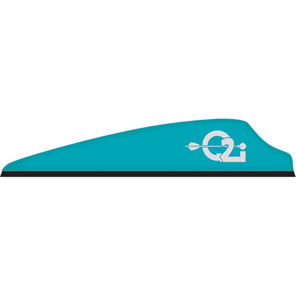 Q2i Q060410 Fusion X-II Vanes Teal 2.5" 100pk Lightweight Aerodynamic