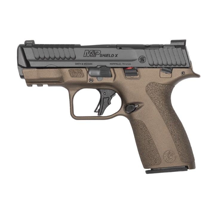 S&W Shield-X Midnight Bronze Handgun 9mm Luger 13(1)&15(1)rd Magazines 3.6 Barrel Thumb Safety