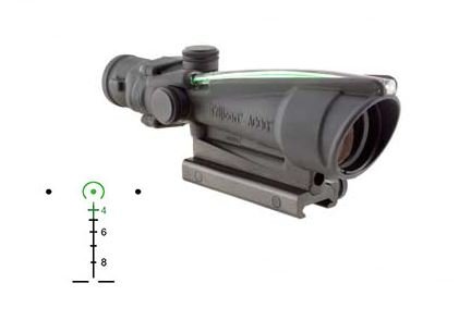 Trijicon ACOG 3.5x35 TA11H-308G Rifle Scope: Green Horseshoe Reticle, Dual Illumination, 35mm Objective, 8" Length, 14oz Weight, Fiber Optics & Tritium Source - Trijicon - 308 Win