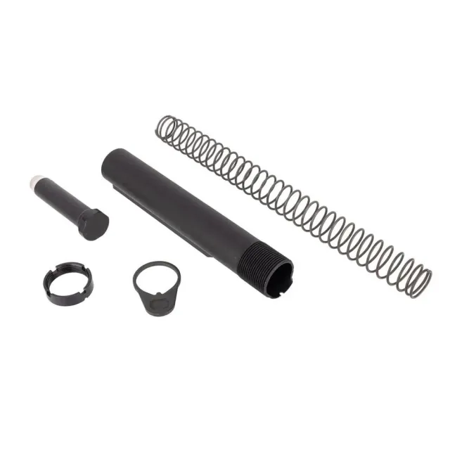 Tacfire H2 AR-15 Mil-Spec Buffer Tube Kit Black QD End Plate