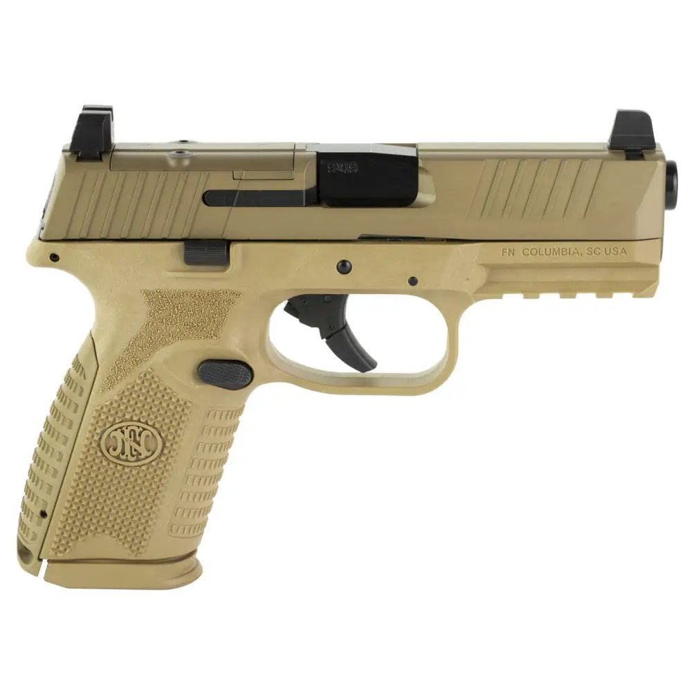 FN 509 Midsize MRD Semi-Auto Pistol 9mm Luger 4" Barrel (2)-15Rd Mag FDE - FN America - 9mm