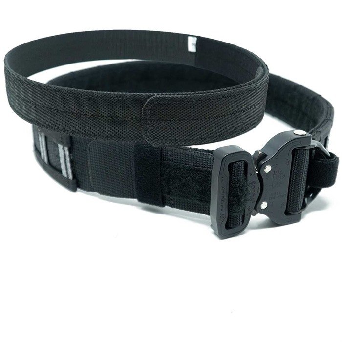 GBRS Group GEAR-ABSV3-BLK-L Assaulter Belt, 20 Molle, Cobra Buckle, L, Black