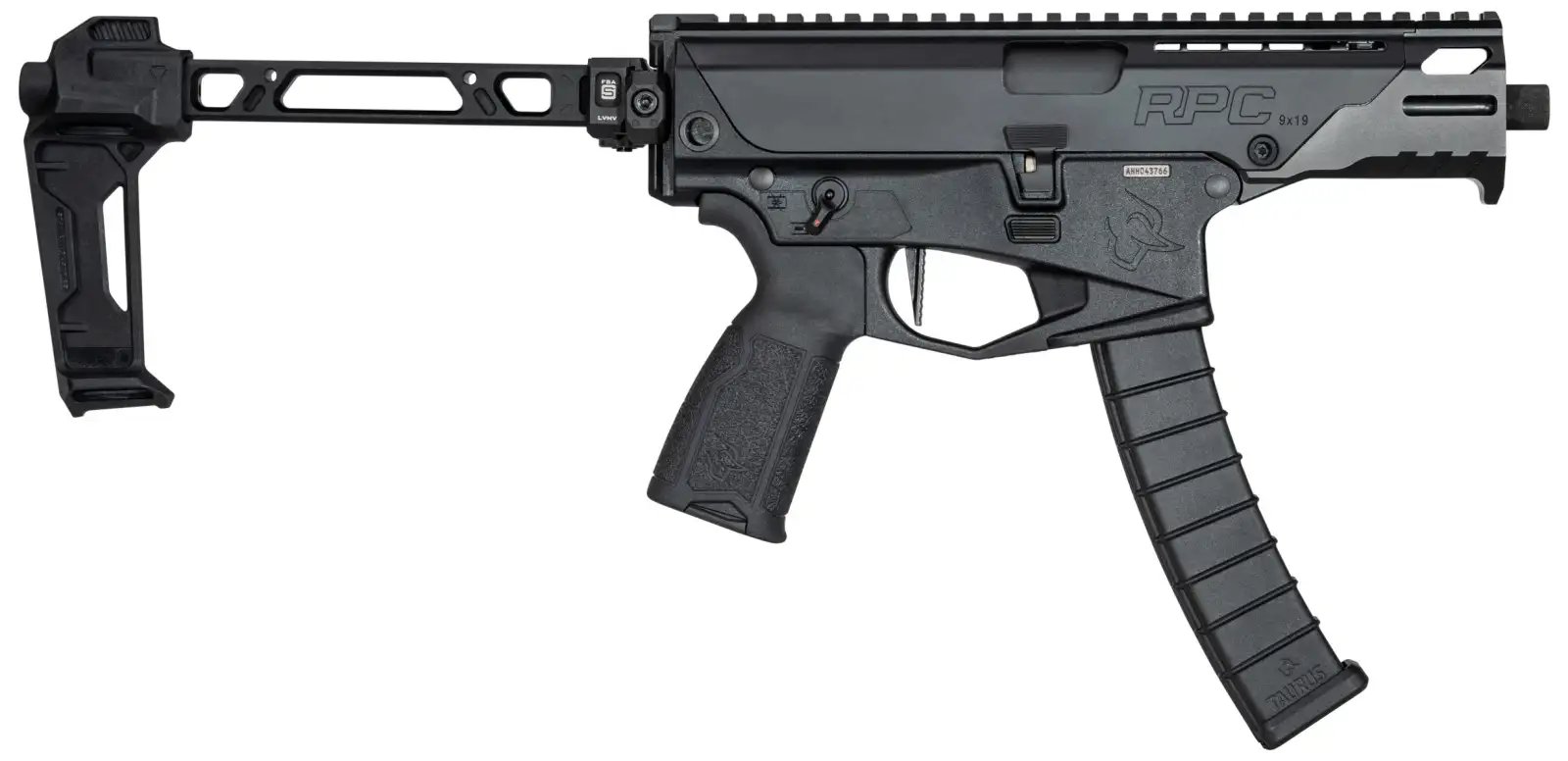 Taurus RPC Braced Pistol 9mm 4.5 in. Black Threaded Barrel w/SI Brace 32 rd