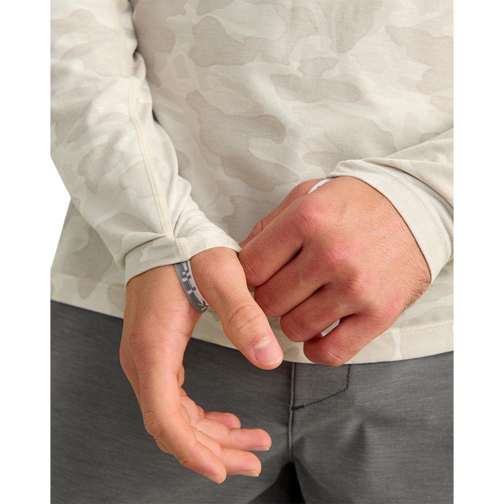 Buy Huk Drift Performance Hoodie Long Sleeve Shirt Silver Birch Camo L online