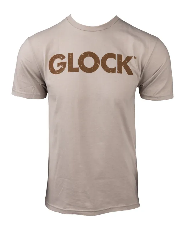 Glock AP96375 Caliber Tee XL Tan - Glock