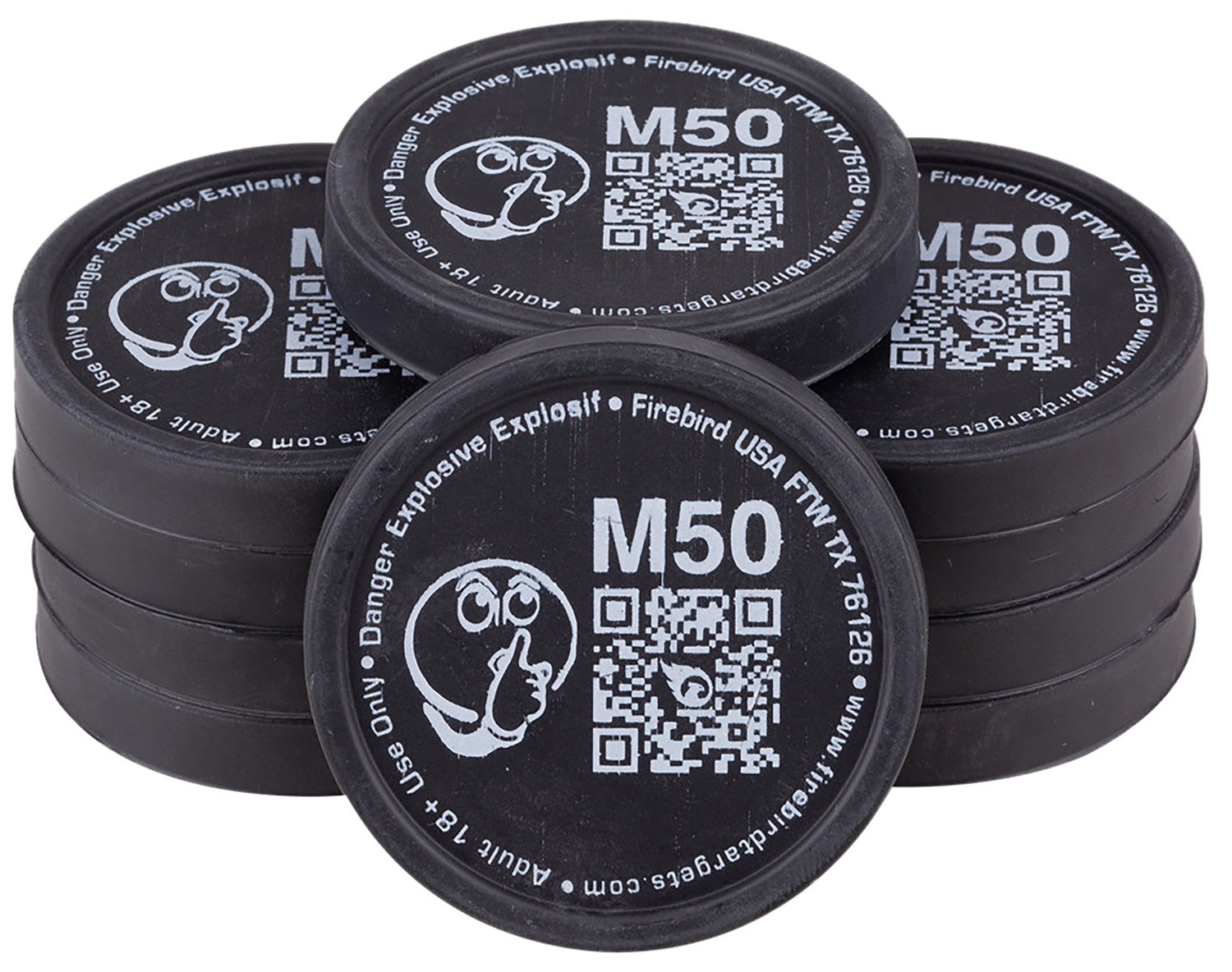 Firebird M50 Moderated Low-Noise 50mm Biodegradable Targets 10 Pack