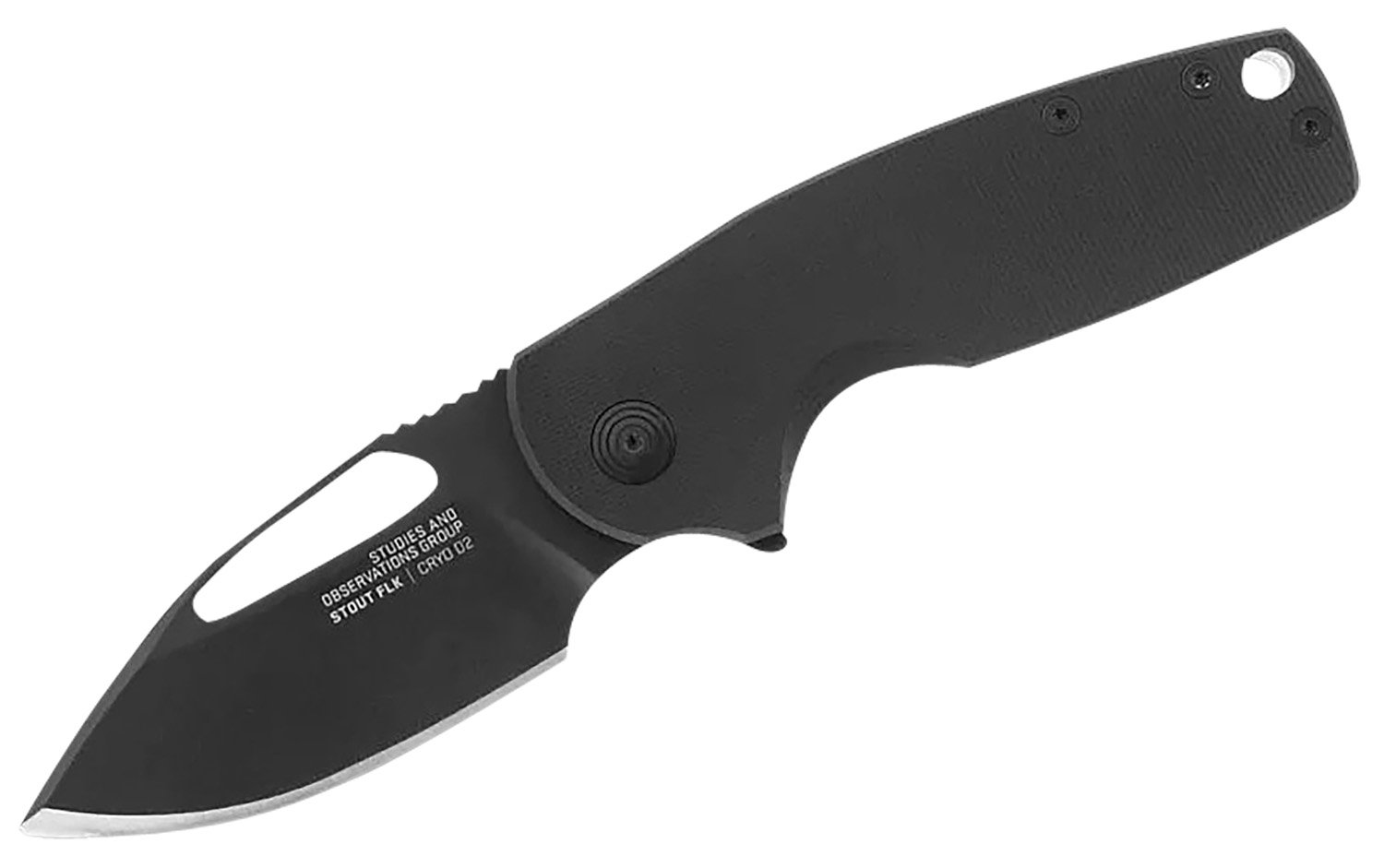 SOG SOG14030257 Stout FLK 2.62" Cryo D2 Blade G10 Handle Folding Knife - SOG - CLIP POINT