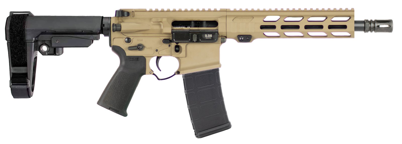 Alex Pro P130FDE 5.56 NATO 10.5 FDE MLOK Tactical - Alex Pro Firearms - 5.56 NATO