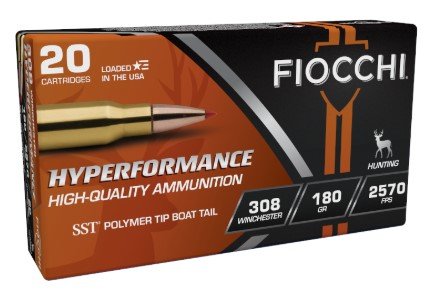Fiocchi 308 Winchester Hyperformance Hunting 180 Grain SST 20 Rounds