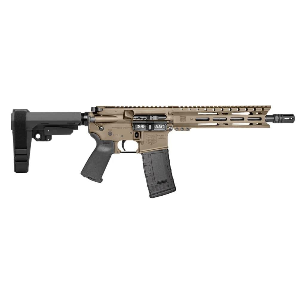 Diamondback DB1916B061 .300 Blackout Pistol 10" M-LOK SBA3 FDE 30rd - Diamondback Firearms - 300 AAC Blackout