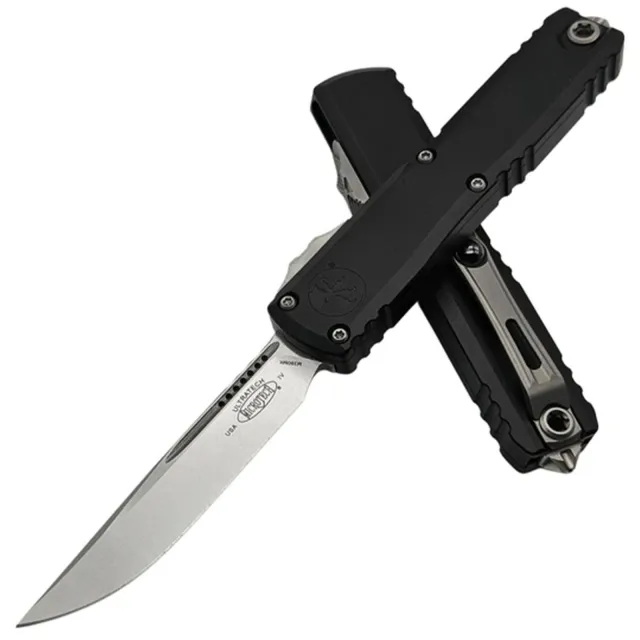 Microtech Ultratech Gen IV 3.55 In SE Stonewash Black ALU HNDL
