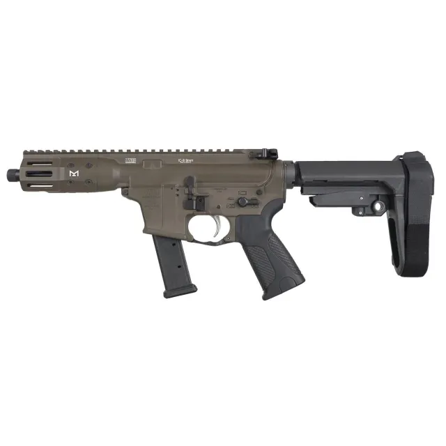 LWRC IC-9 Pistol 9mm Luger 5.6 In 31-Rounds Patriot Brown SBA3 Brace - Lwrc International - 9mm