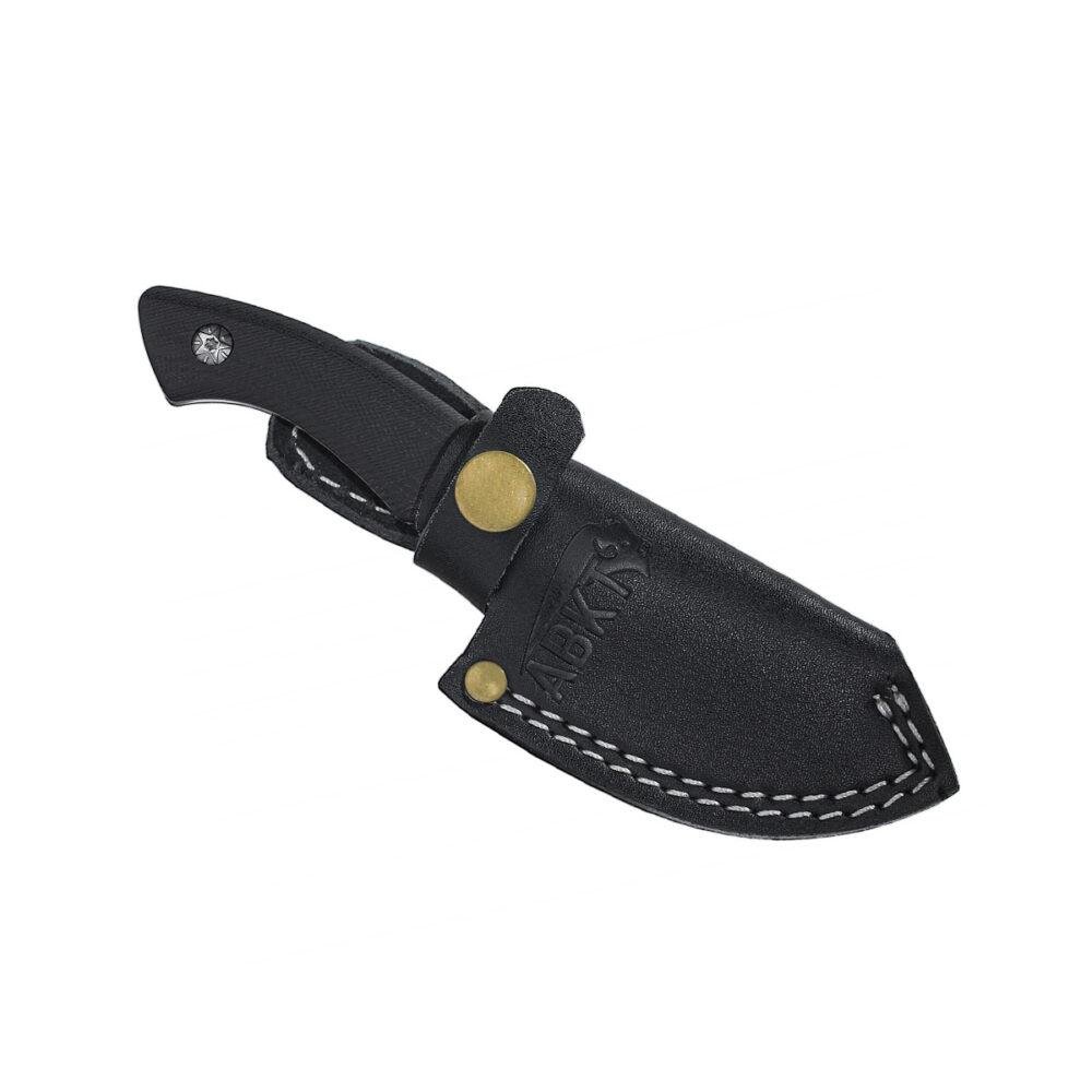 ABKT Elite AB1002 Grunt Fixed Knife 3" Guthook Blade Black G10 Handle