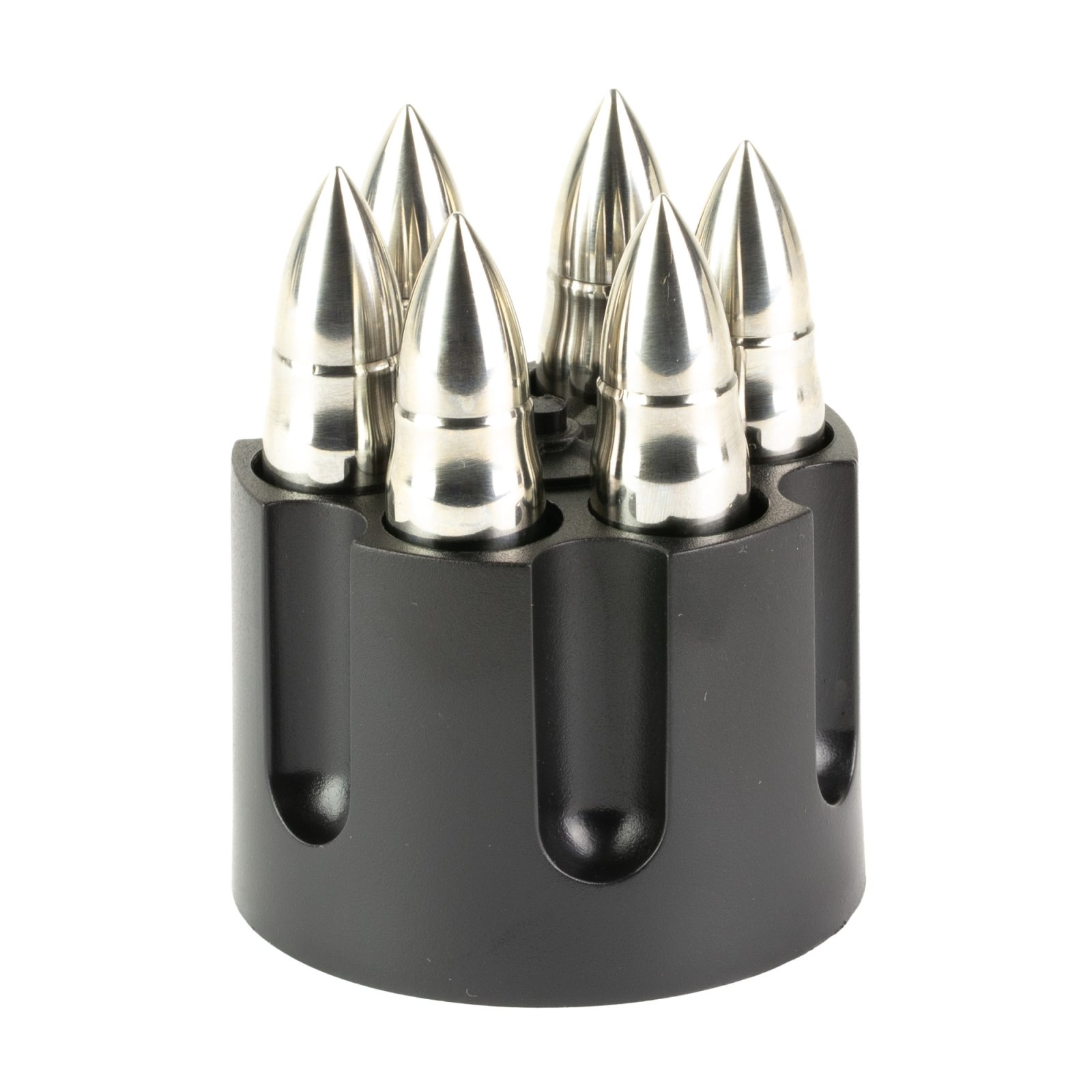 Caliber Gourmet CBG1046B Bullet Chillers Silver Stainless Steel Pistol Cylinder